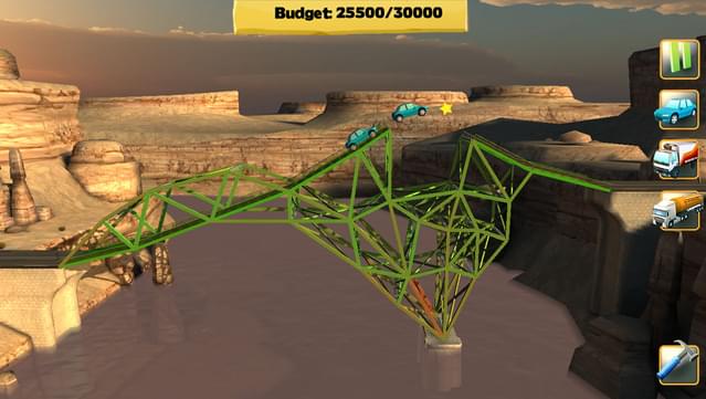 90% Bridge Constructor on