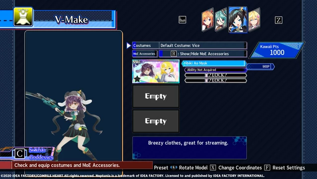 #6. Neptunia Virtual Stars - Hibiki Ao Pack (GOG) 由: Idea Factory International