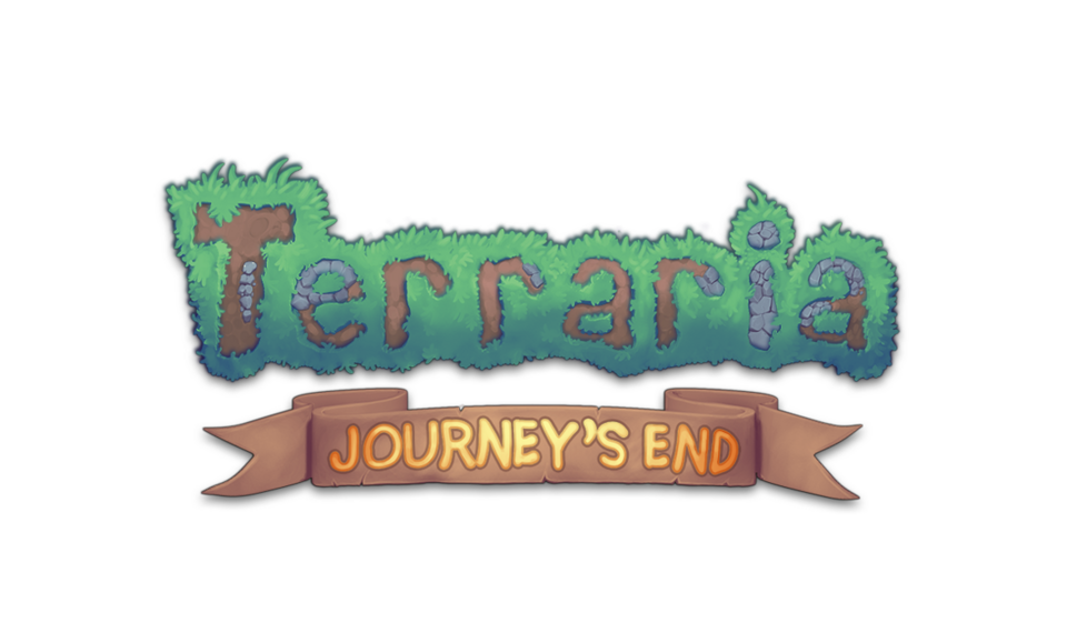 Логотип террарии. Террария логотип. Terraria надпись. Террария Journey's end. Террария название.