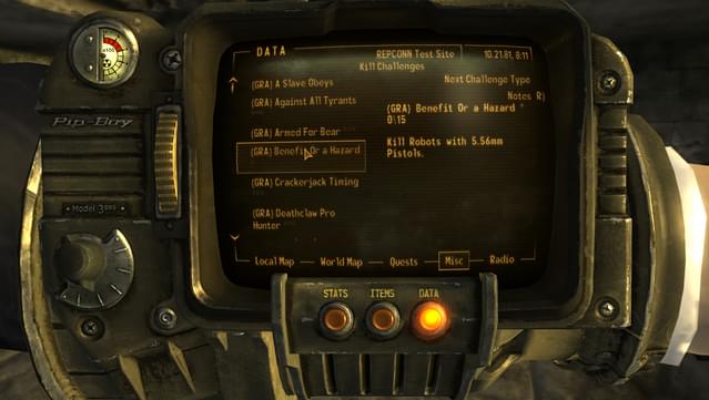 Fallout: New Vegas – Item Codes 