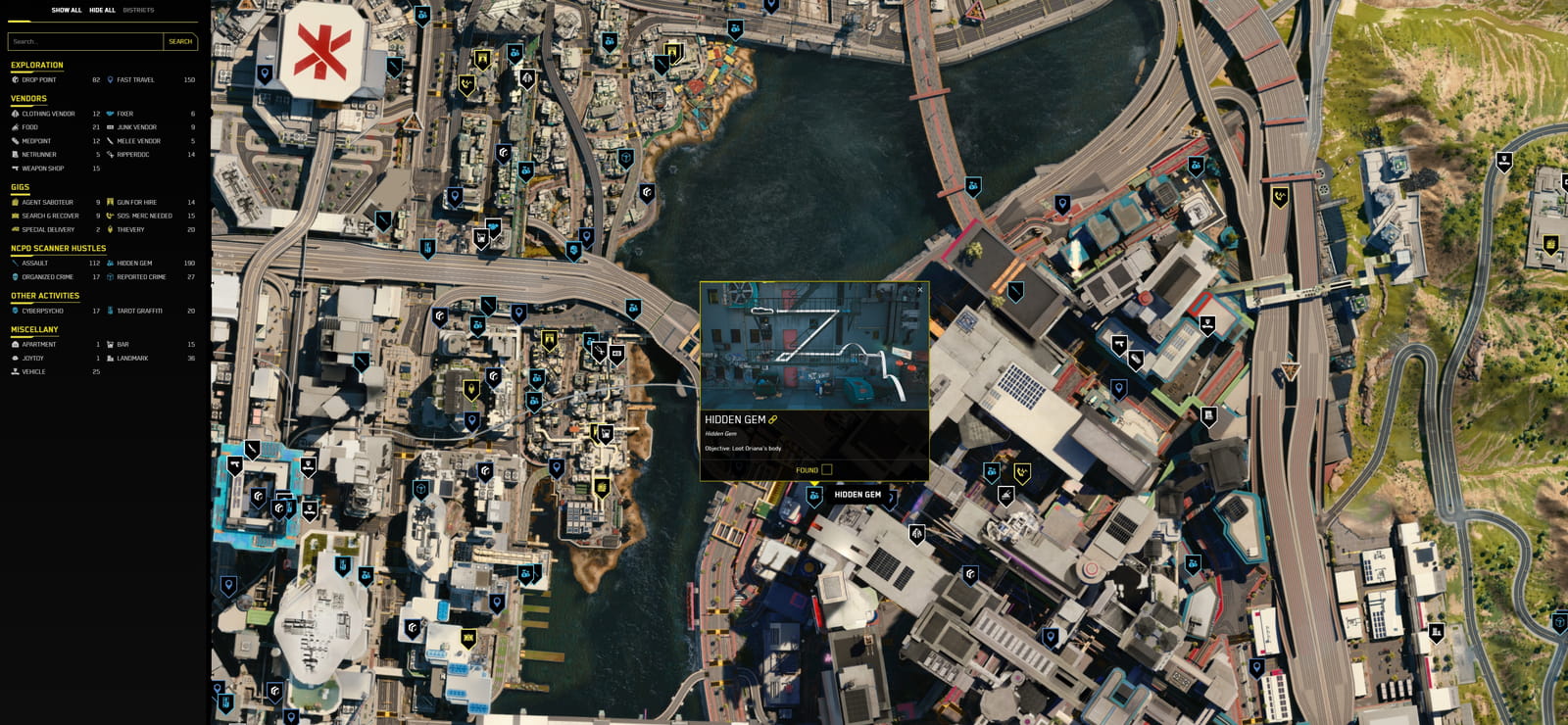 Cyberpunk 2077 - Piggyback Interactive Map