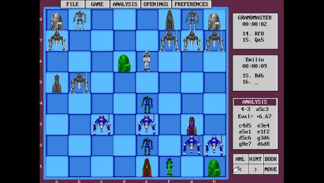 Battle of OLD vs. NEW - CHESSMASTER 11 Grandmaster Edition vs. FRITZ 16 -  GAME 2 