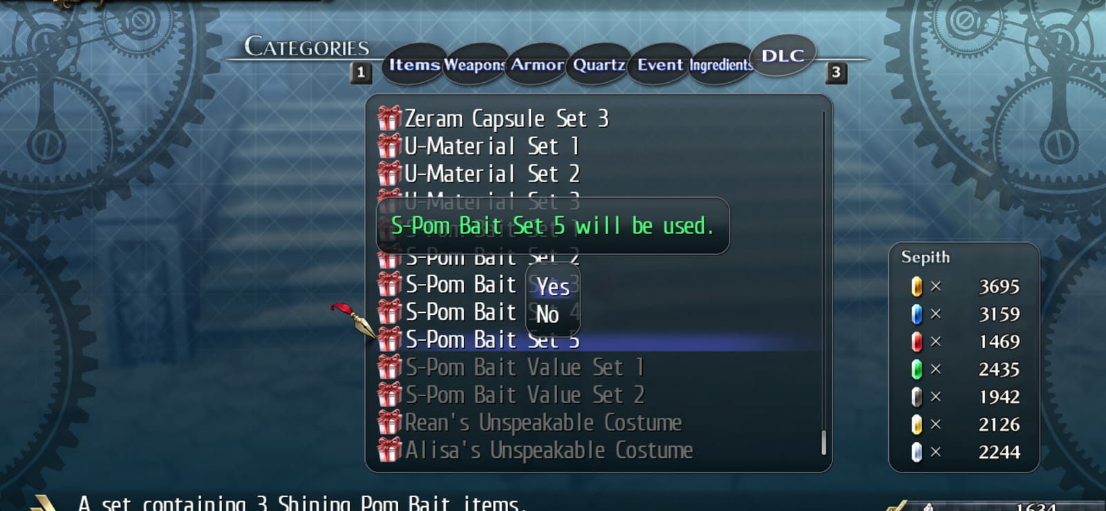 The Legend Of Heroes: Trails Of Cold Steel II - Shining Pom Bait Set 5