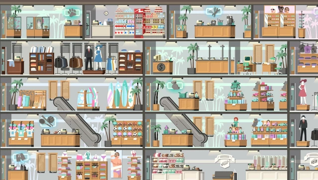 #6. Project Highrise: Miami Malls (GOG) Bởi: Kasedo Games