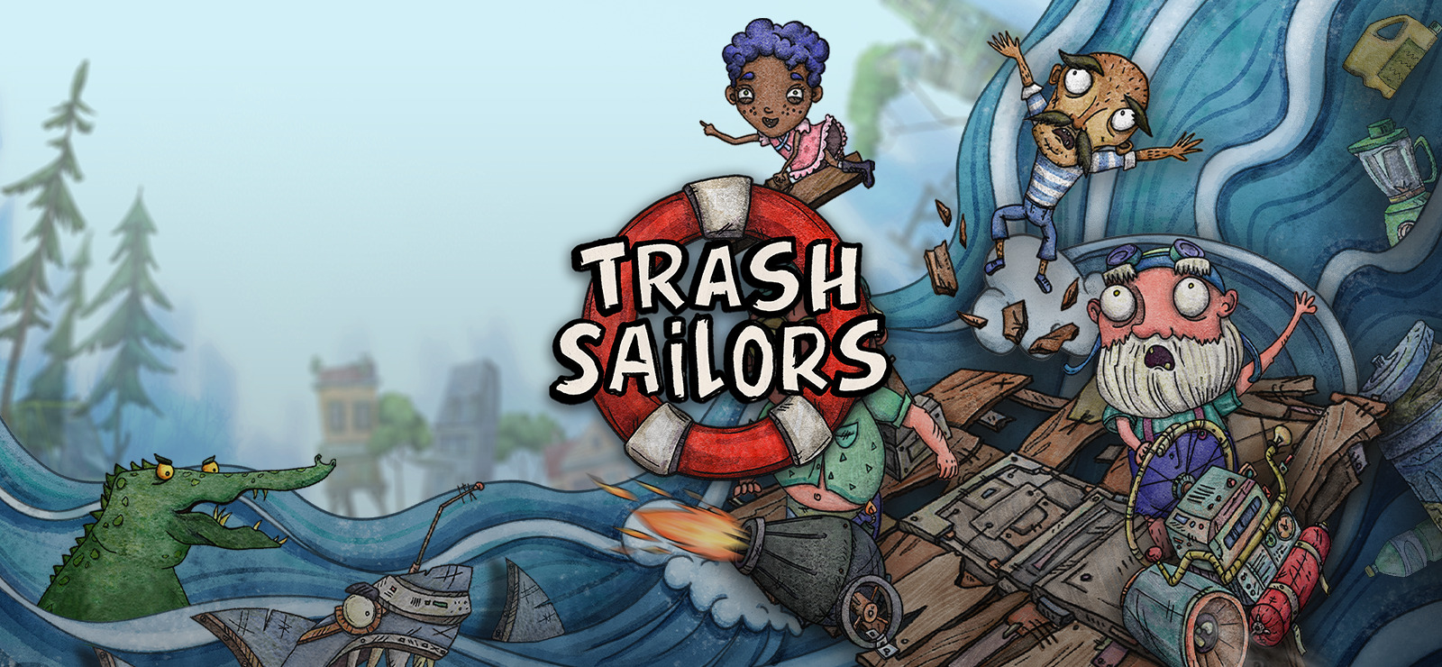 Трэш андроид. Trash Sailors. Trash Sailors: co-op Trash Raft Simulator. Трэш игры Nintendo Switch.