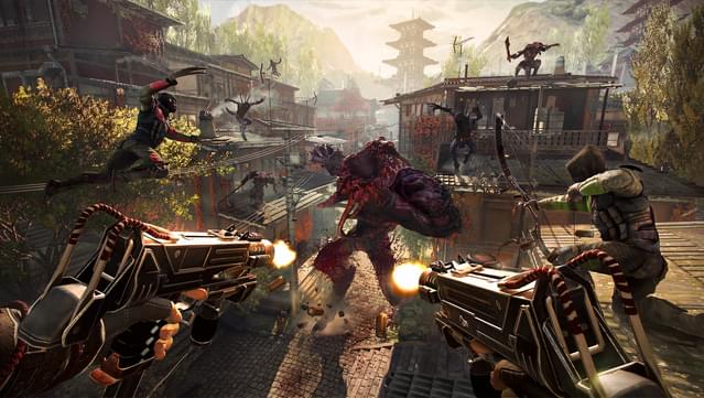 Shadow Warrior 2 overpowered minigun gameplay 