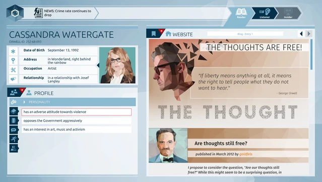 #10. Orwell Deluxe Edition (GOG) 由: Osmotic Studios