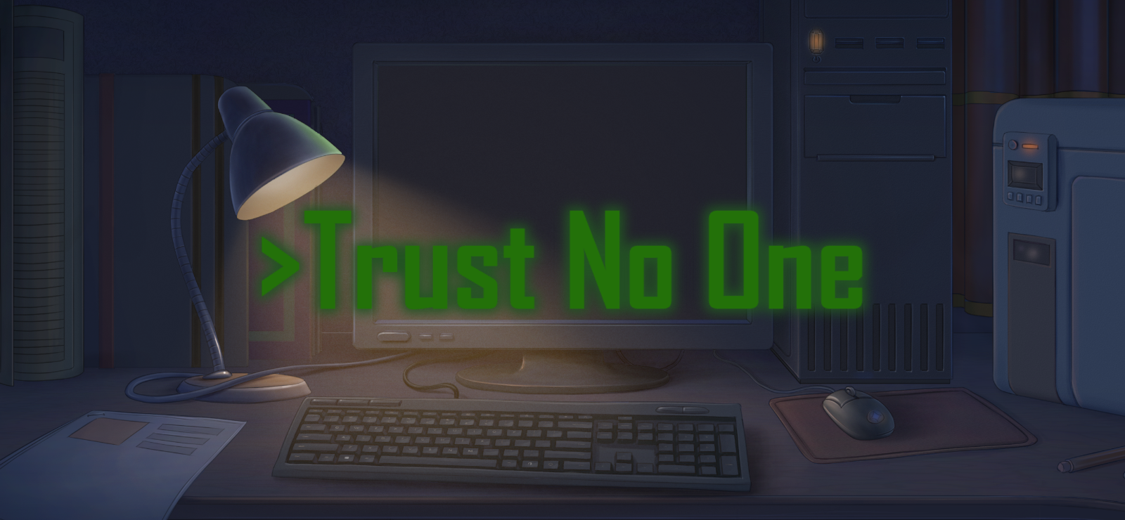 Trust No One banner