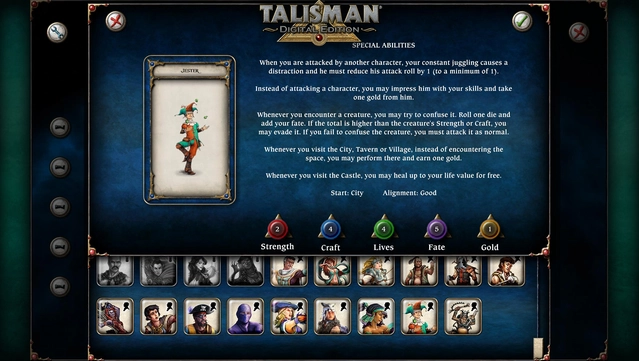 #7. Talisman Character - Jester (GOG) 由: Nomad Games