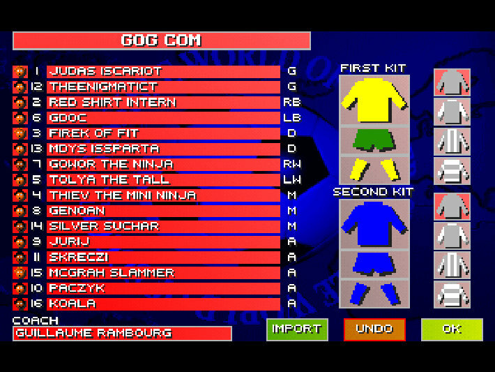 Sensible World of Soccer 96/97 screenshot 1