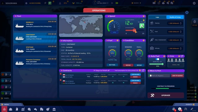 #8. SeaOrama: World of Shipping (GOG) Ved: PID Games