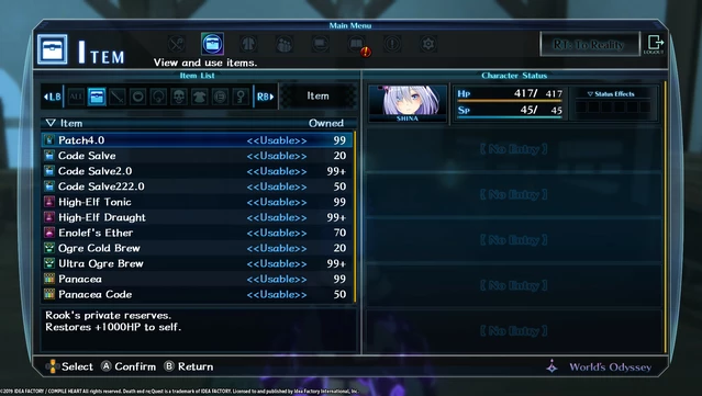 #4. Death end re;Quest - Healing Item Set (GOG) بواسطة: Idea Factory International