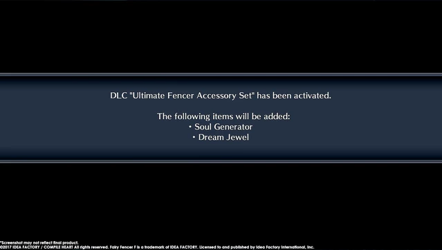 #2. Fairy Fencer F: Advent Dark Force - Ultimate Fencer Accessory Set (GOG) Podle: Idea Factory International