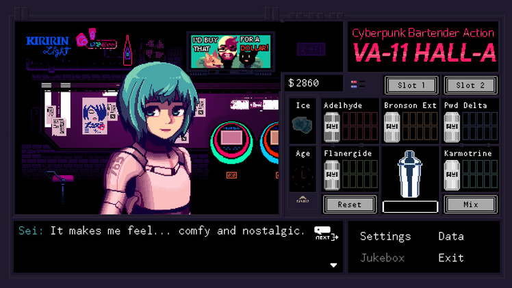 VA-11 Hall-A: Cyberpunk Bartender Action screenshot 1