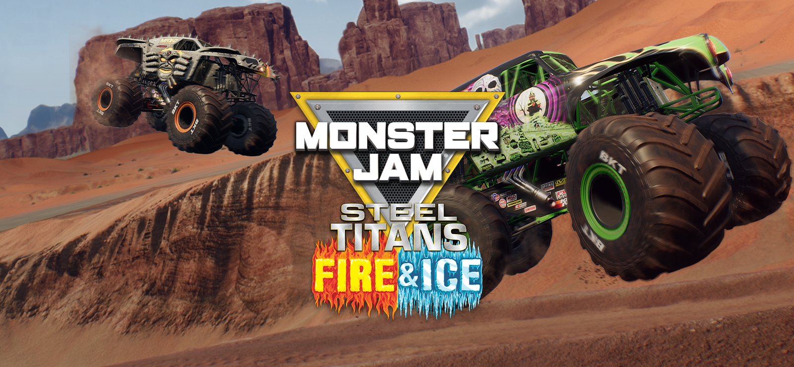 Monster Jam Steel Titans - Fire & Ice Truck Bundle