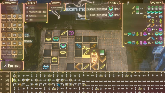 #6. Neon Noodles - Cyberpunk Kitchen Automation (GOG) Ved: Vivid Helix