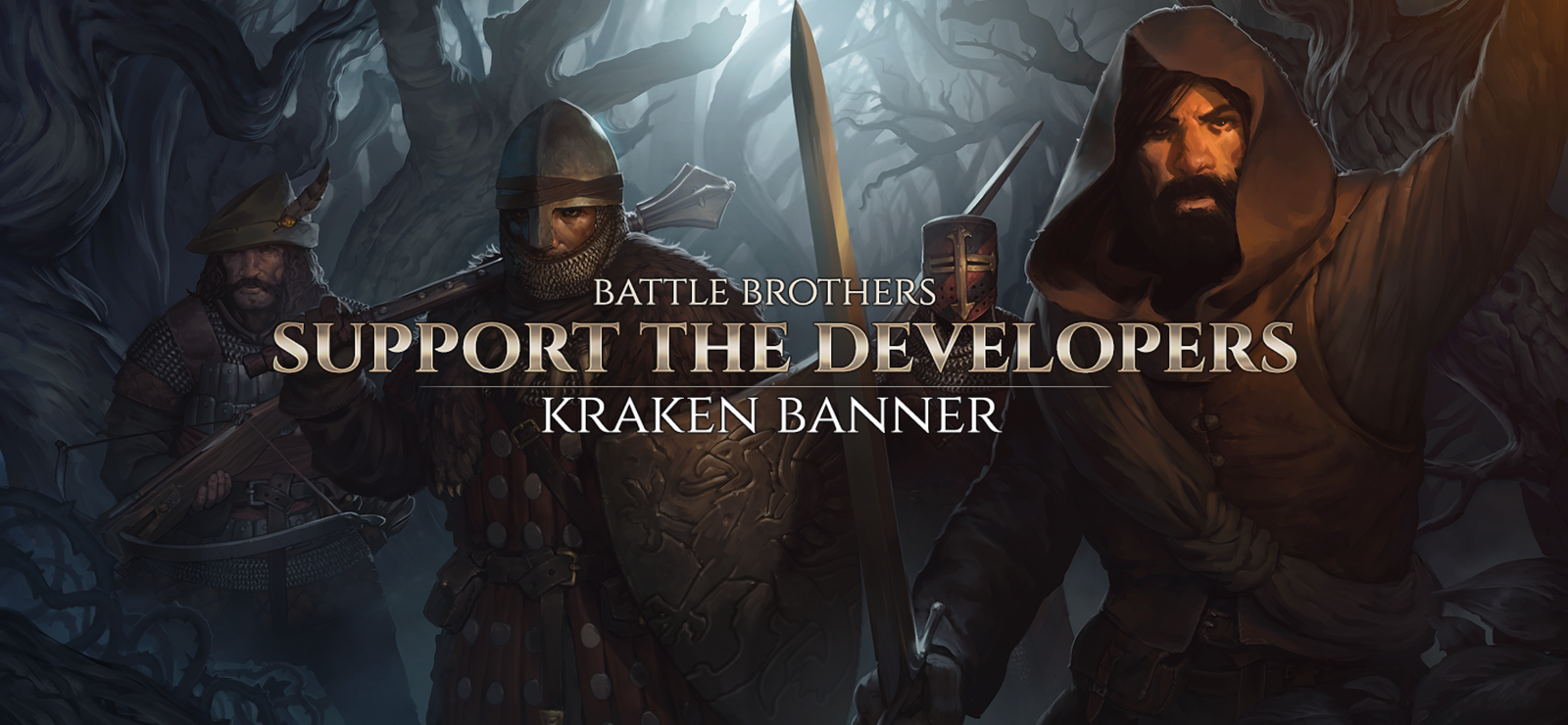 Battle Brothers - Support The Developers & Kraken Banner