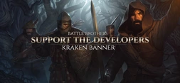 Battle Brothers - Support the Developers and Kraken Banner banner