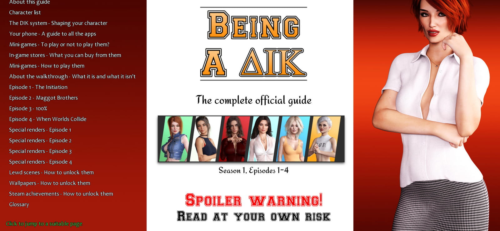Being A DIK: Season 1 - The Complete Official Guide