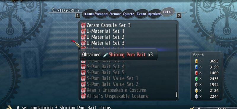 The Legend of Heroes: Trails of Cold Steel II - Shining Pom Bait Set 1 — image 2